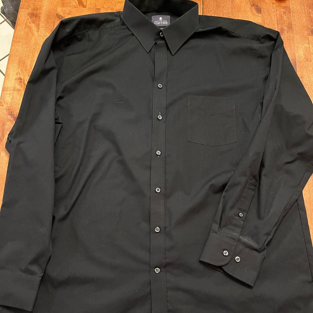 Black Stafford mens button up shirt.
